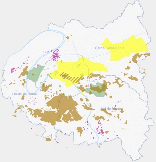 Carte de susceptibilité à la dissolution du gypse en petite couronne parisienne (Hauts-de-Seine, Seine-Saint-Denis, Val-de-Marne)