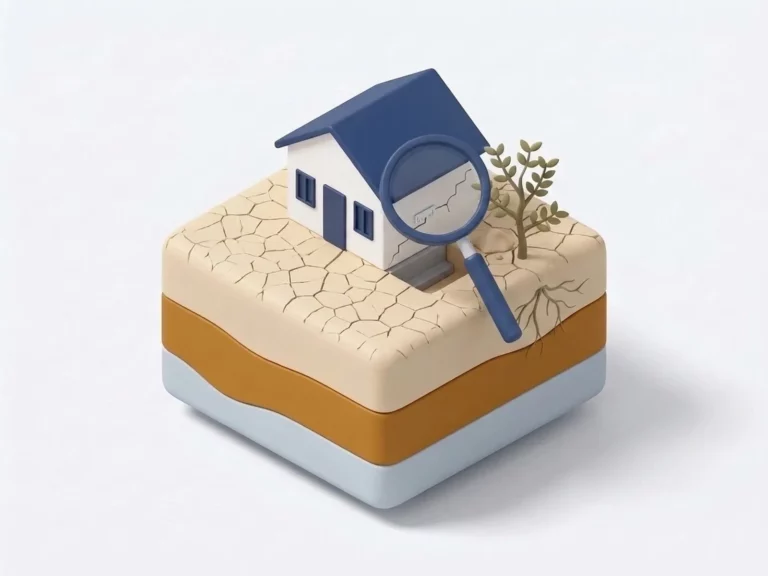 Diagnostic géotechnique G5 d'une maison fissurée sur sol argileux desséché